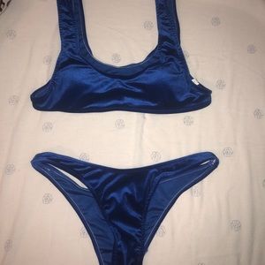 Blue velvet bikini